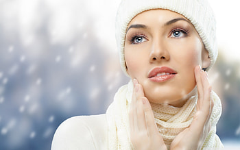 Beauty, white, snow, girl, winter hat HD wallpaper