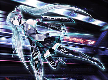 Hatsune Miku, awesome, uniform, artistic, nice, digital, piano, mecha, cg, hatsune, aqua eyes, outfit, white, art, twintail, girl, headset, singer, aqua, anime girl, anime, pretty, virtual, stockings, black, song, heads, cute, vocaloid, beauty, miku, music, vocaloids, thighhighs, crypton, program, skirt, beautiful, diva, weapons, blade, tie, pink, gray, aqua hair, red, cool, idol, micro HD wallpaper