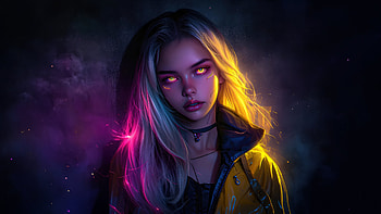 Reflection Of Society, artwork, artist, art, ai, girl, digital-art HD wallpaper