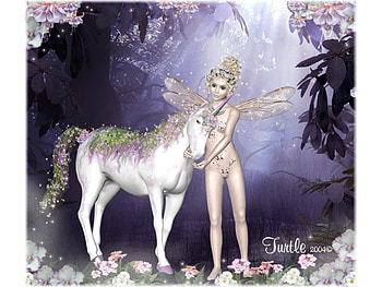 Magical-Unicorn, fairy, 3d, other, unicorn, flowers HD wallpaper