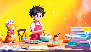 Cookie Baking Magic: A Ultra Experience, cookie baking, cooking, baking, Anime, cat, anime cat HD wallpaper
