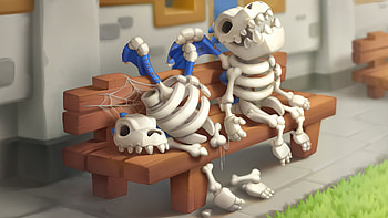 mobile game, Clash Royale, skeleton HD wallpaper