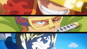 One Piece — Straw Hat Trio: Luffy, Zoro & Sanji, Anime, Monkey D. Luffy, Roronoa Zoro, Sanji (One Piece) HD wallpaper
