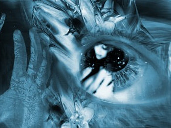 Abstract, blue, eye HD wallpaper