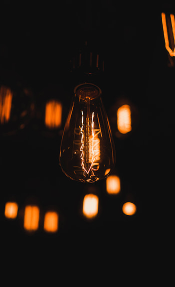 Dark, Glow, Light Bulb, Electric, Edison Lamp HD phone wallpaper