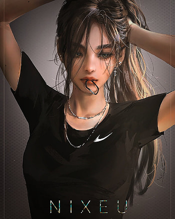 Fun, hair, lip, girl, anime HD phone wallpaper