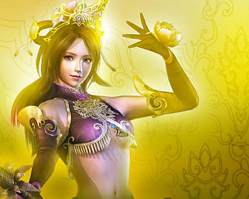 Fantasy girl, fantasy, 3d, woman, yellow HD wallpaper