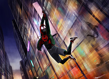 Spiderman Miles Morales Digital Artwork, spiderman-into-the-spider-verse, spiderman, superheroes, artwork, artist, digital-art, deviantart HD wallpaper