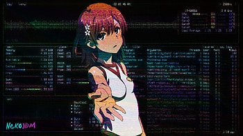 Linux, Mikoto Misaka, Hacker, Anime, A Certain Scientific Railgun, A Certain Magical Index HD wallpaper