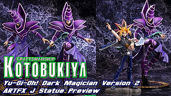 Kotobukiya Yu-Gi-Oh! Dark Magician Version 2 ARTFX J Statue Preview HD wallpaper