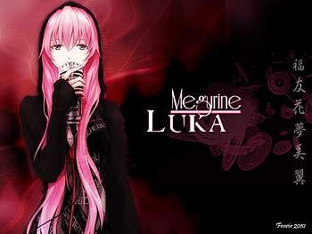 Megurine Luka, black, luka, dive, cute, vocaloid, long hair, vocaloids, female, sexy, sweet, hot, girl, singer, pink hair, dark, anime girl, pink, anime, idol HD wallpaper