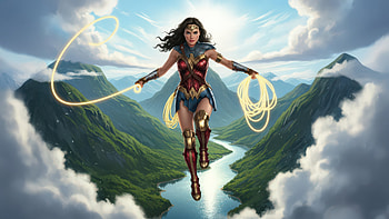 Wonder Woman Sides Of Justice, wonder-woman, superheroes, artwork, art, digital-art, ai, deviantart HD wallpaper
