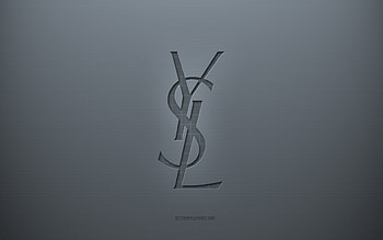 Yves Saint Laurent logo, gray creative background, Yves Saint Laurent emblem, gray paper texture, Yves Saint Laurent, gray background, Yves Saint Laurent 3d logo HD wallpaper