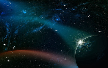 Universe, Stars, Shining, Starry Sky, Galaxy, Planet HD wallpaper