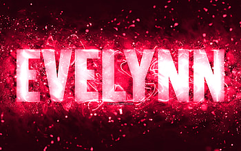 Happy Birtay Evelynn, , pink neon lights, Evelynn name, creative, Evelynn Happy Birtay, Evelynn Birtay, popular american female names, with Evelynn name, Evelynn HD wallpaper