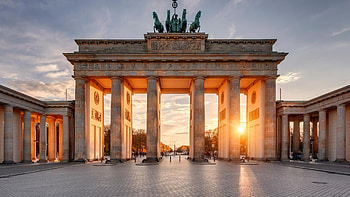 Brandenburg Gate, Landmark architecture, Berlin cityscape, Night lights HD wallpaper