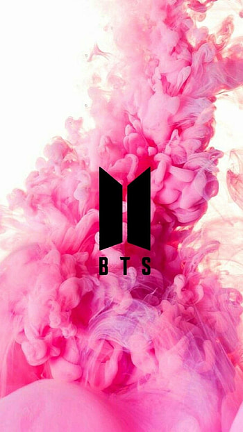 Bts Logo, Pink Smoke, pink, smoke, bts, logo HD phone wallpaper