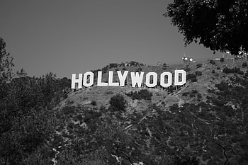Monochrome, Hollywood Sign HD wallpaper