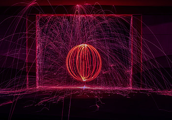 Dark, Shine, Sparks, Lines, Brilliance, Ball, Long-Term Exposure, Circle HD wallpaper