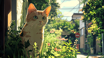 Charming Anime Cat in Ultra, Anime, cat, anime cat HD wallpaper