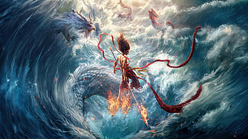 Nezha 2: Epic Stormscape, Nezha 2 HD wallpaper