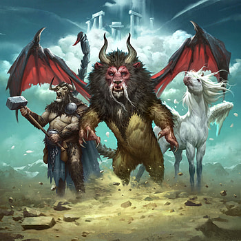 Warriors, creature, fantasy, art HD phone wallpaper