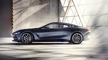 Side view, BMW concept 8 series, car, 2018 HD wallpaper