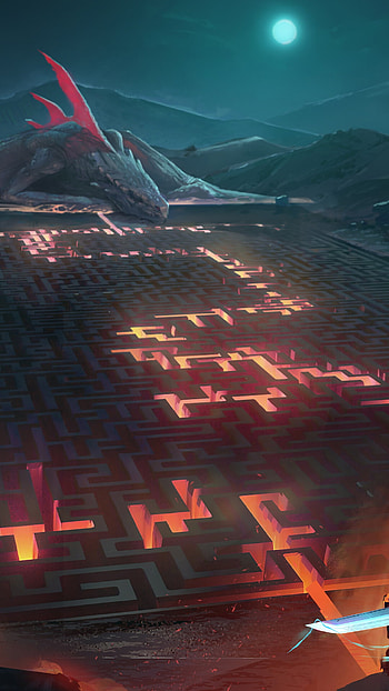 Labyrinth mysterious, Enigmatic maze, Intricate paths, Abstract art HD phone wallpaper