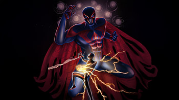 Spiderman 2099 X Miles Morales Divine Defender, spiderman, spiderman-2099, superheroes, artwork, digital-art, art, artstation HD wallpaper