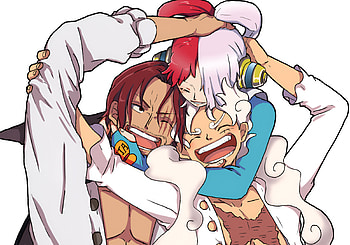 Shanks, Uta, and Luffy, Anime, One Piece, Shanks (One Piece), Uta (One Piece), Monkey D. Luffy HD wallpaper