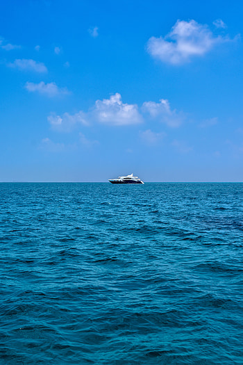 Nature, Water, Sky, Sea, Horizon, Ship, Yacht HD phone wallpaper