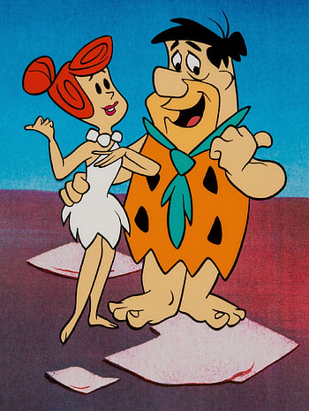 Fred and Wilma Flintstone, Cartoon nostalgia, Classic cartoon characters, Animated fun HD phone wallpaper
