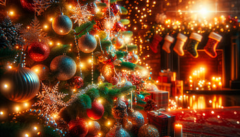 Festive Christmas Tree Baubles, Christmas, bauble, christmas tree HD wallpaper