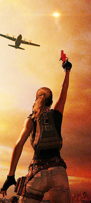 PUBG Flare Gun Miramar, sky, art, game, gaming, pubgm, survive, pubg mobile, flare gun, , , air drop HD phone wallpaper
