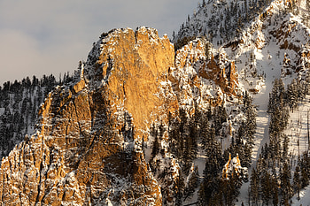 Nature, Mountains, Snow, Rocks, Forest HD wallpaper