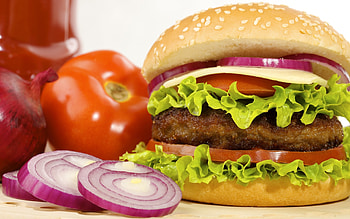 latest food , Mouth-watering hamburger, High-definition, Scrumptious HD wallpaper