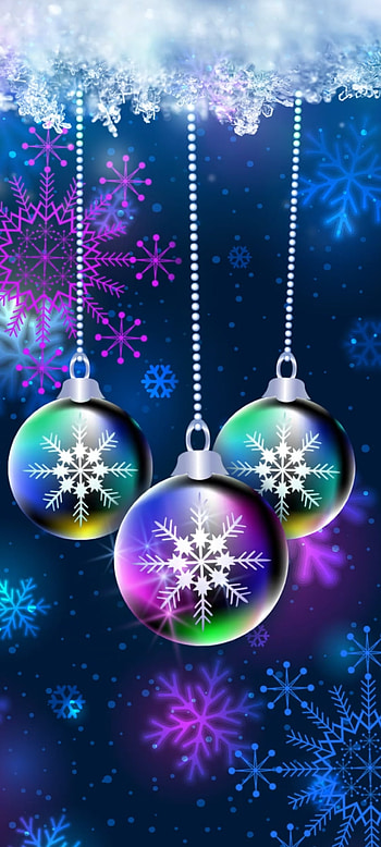 Blue Christmas Flakes, Festival, ball, art, premium, Holiday, light HD phone wallpaper