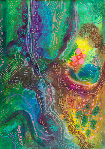 Abstract, Patterns, Multicolored, Motley, Lines, Paint, Watercolor HD phone wallpaper