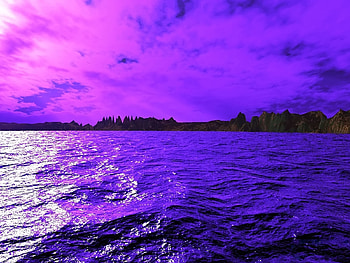 Purple sunset, ocean, purple, waves, graphy, clouds, , water, sunset HD wallpaper