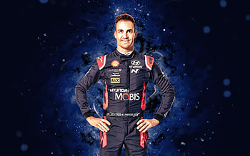 Dani Sordo, , blue neon lights, spanish rally driver, WRC, Daniel Sordo Castillo, Hyundai Motorsport, FIA World Rally Championship, rally drivers, Dani Sordo , Dani Sordo Hyundai Motorsport HD wallpaper