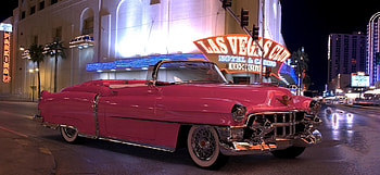 1953 Cadillac Eldorado, las vegas, cadillac, pink, eldorado, convertible, cars, oldie, vintage HD wallpaper