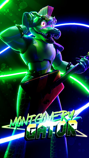 Montgomery Gator, green, fnaf HD phone wallpaper