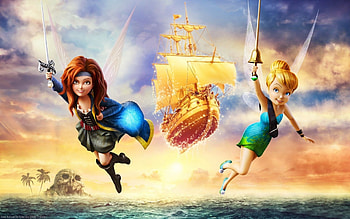The pirate fairy (2014), sea, ship, tinker bell, fantasy, movie, disney, The pirate fairy, Zarina HD wallpaper