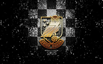 Union Omaha FC, glitter logo, USL League One, black white checkered background, soccer, american football club, Union Omaha logo, mosaic art, football, Union Omaha HD wallpaper
