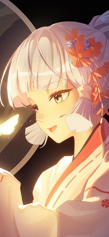 Kamisato Ayaka — Moonlit Grace (Genshin Impact ), Kamisato Ayaka (Genshin Impact), video game, Genshin Impact HD phone wallpaper