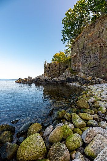 Sea, Nature, Stones, Pebble, Rock, Coast HD phone wallpaper