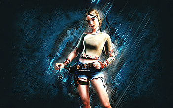 Fortnite No Hat Safari Skin, Fortnite, main characters, blue stone background, No Hat Safari, Fortnite skins, No Hat Safari Skin, No Hat Safari Fortnite, Fortnite characters HD wallpaper