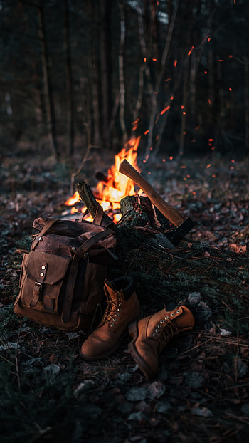 Bonfire, Night Bonfire, Bonfire Aesthetic HD phone wallpaper