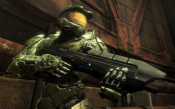 Master chief, spartan armor, John 117, Assault rifle HD wallpaper