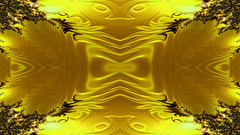 Trippy Psychedelic Fractal, trippy, psychedelic, aesthetic, yellow, Abstract, fractal HD wallpaper